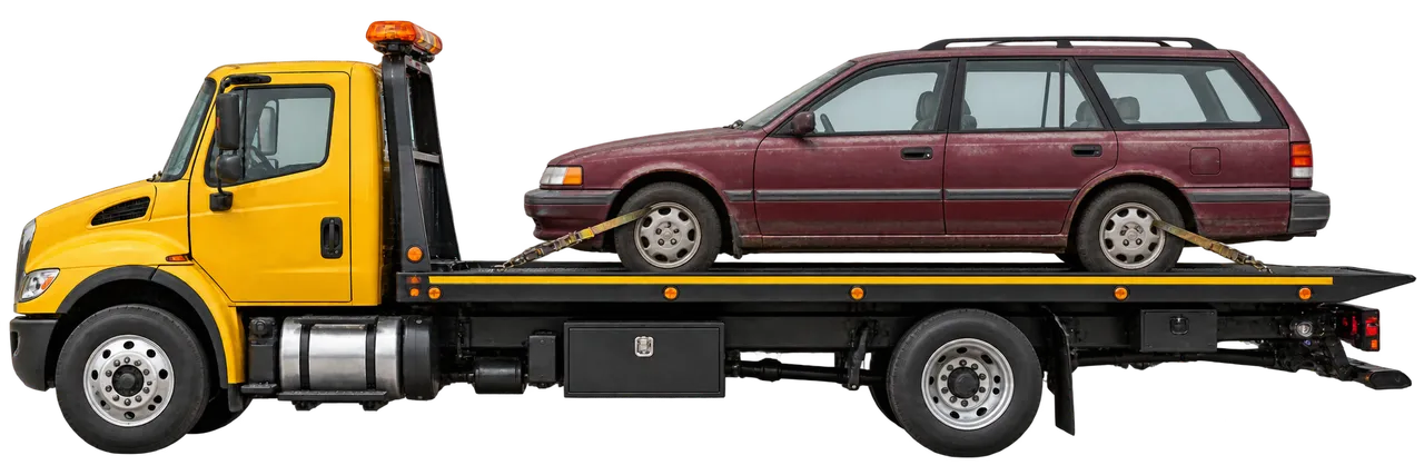 Old car ready for removal