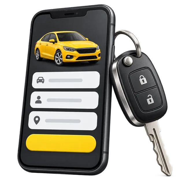 Enter vehicle details on a phone